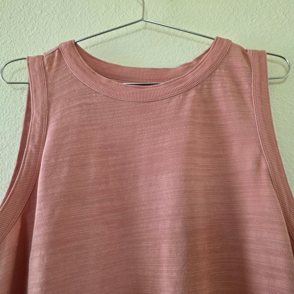 LOFT Sleeveless Knit Tank Top Peach Womens XL Cotton Soft Casual Basic - Picture 3 of 7
